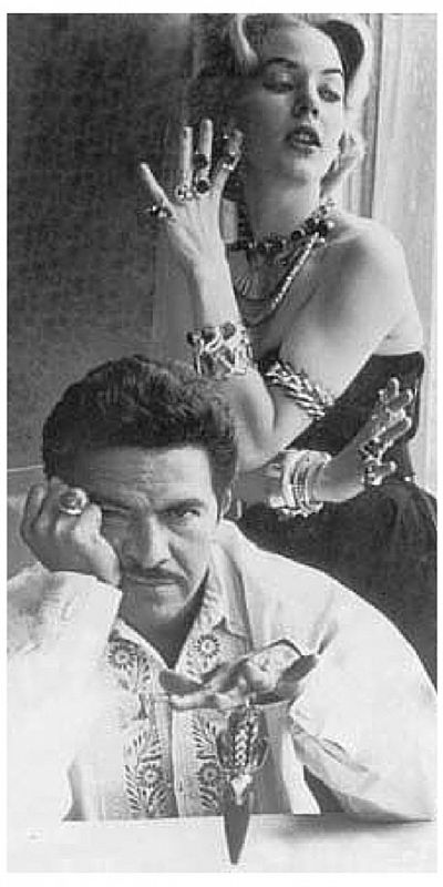 Antonio Pineda Sterling and Rectangle Onyx  Cufflinks, Circa 1950