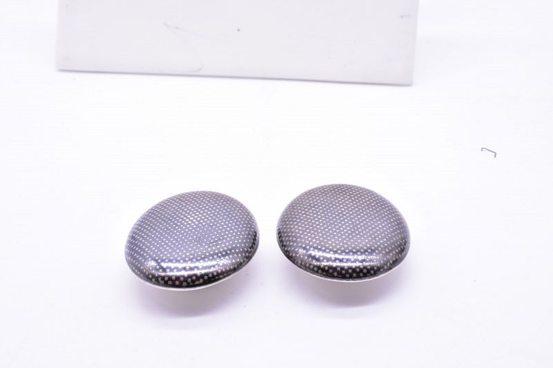 C.1890 Large Niello Oval Cufflinks