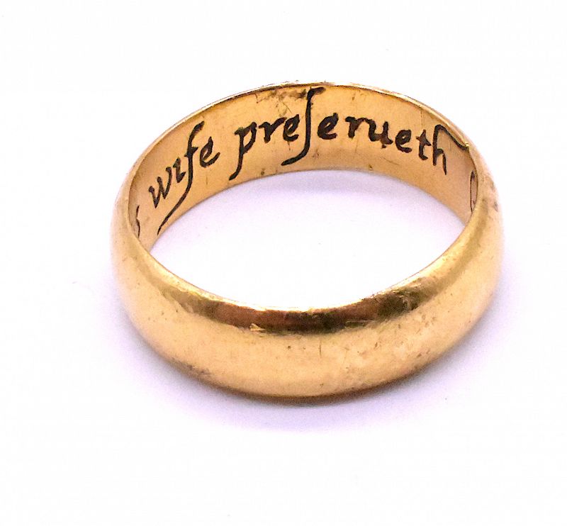 18k Engraved Poesy Ring