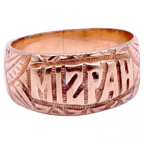 c.1900 9k Mizpah Ring