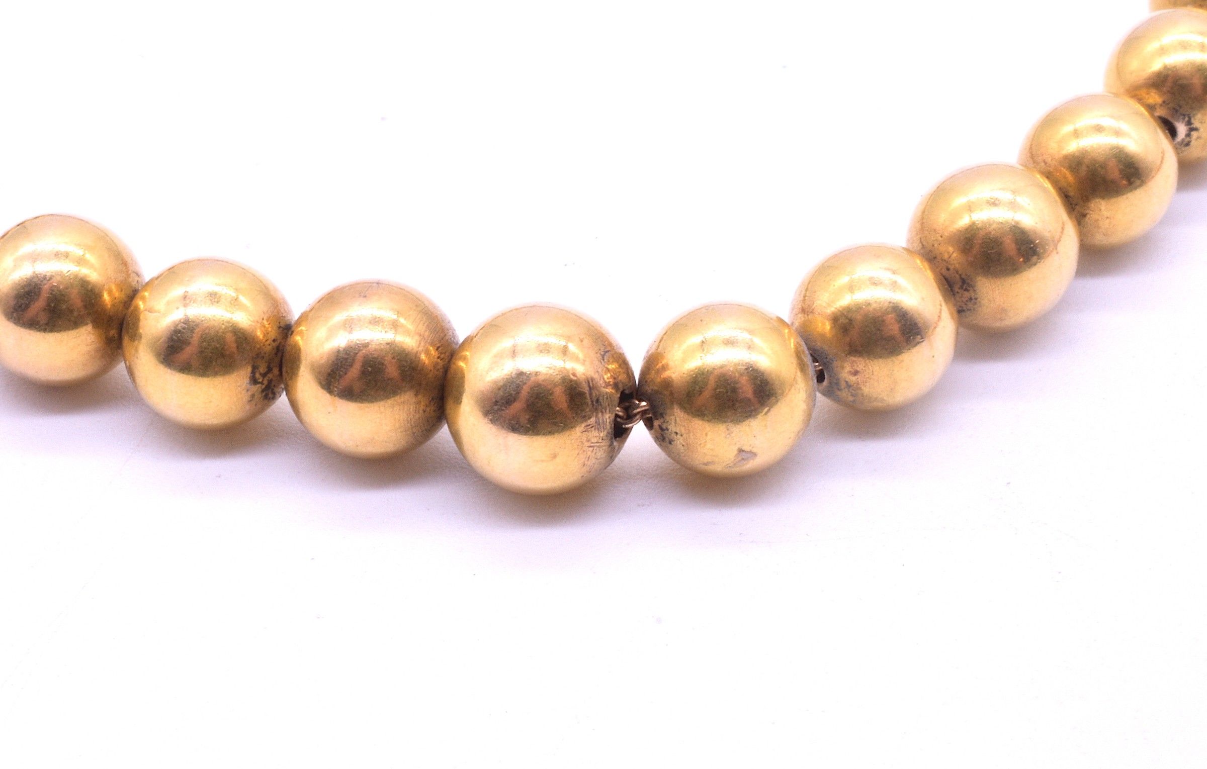 Antique 18K Gold Victorian Gold Beaded Collar Necklace, circa 1860