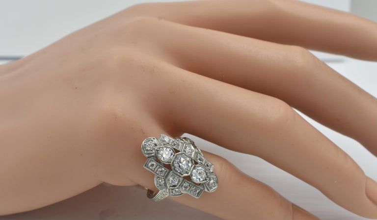 C1920 Diamond and Platinum Art Deco Ring