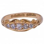 18 Carat 5-Stone Diamond Ring HM Birmingham, 1864