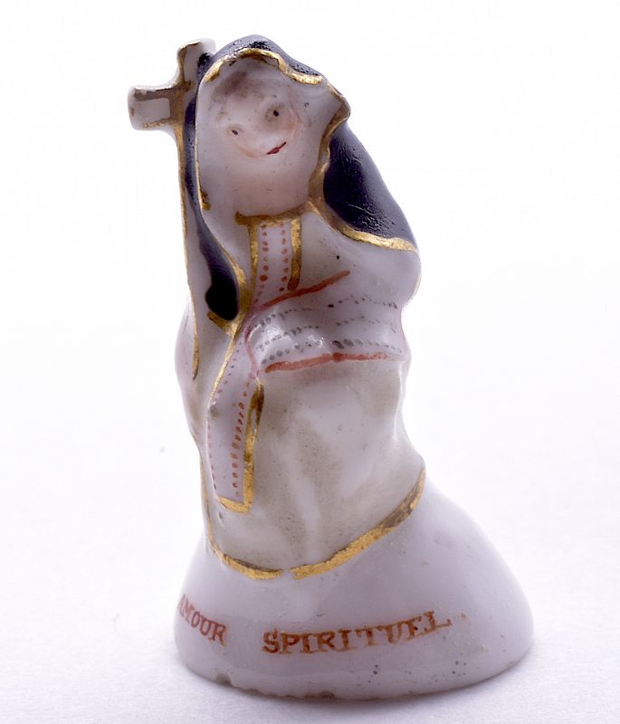 C1745 Chelsea Porcelain Seal of a Nun, &quot;Amour Spirituel&quot;,