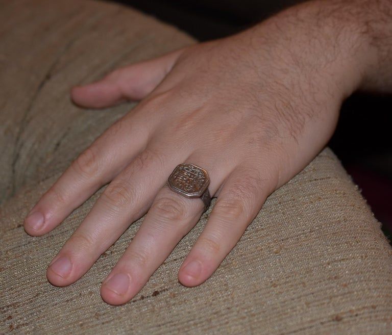 Medieval Heraldic Silver Pictorial Signet Ring
