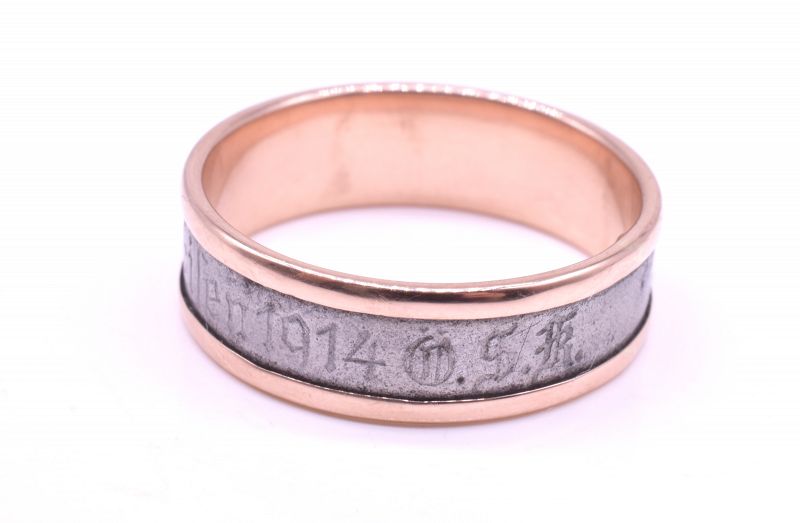 1914 &quot;I Gave Gold for Iron&quot; Austro-Hungarian Patriotic Signet Ring 8.5