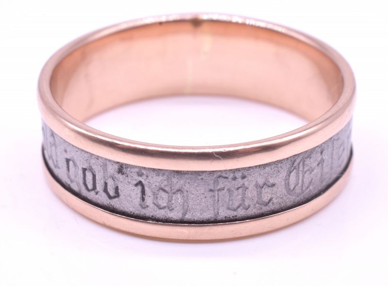 1914 &quot;I Gave Gold for Iron&quot; Austro-Hungarian Patriotic Signet Ring 8.5