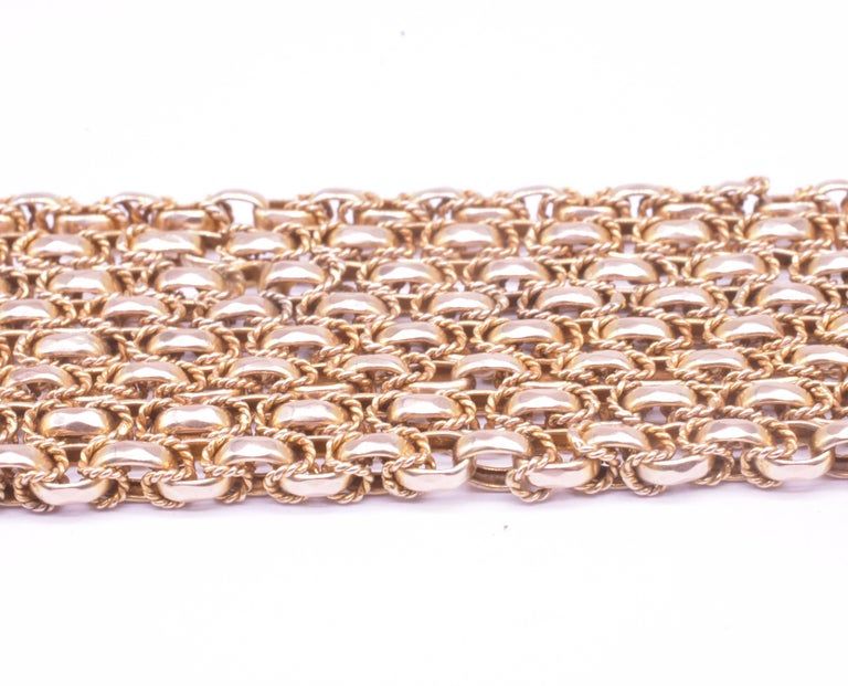 Victorian 9 Karat Double Faceted Box &amp; Twisted Link Watch Chain, 60&quot;