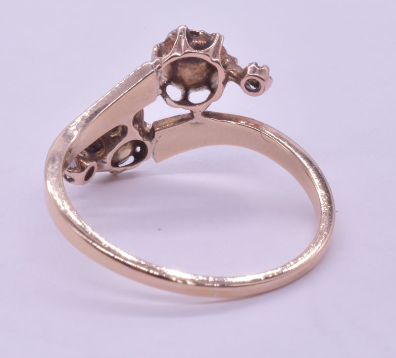 C1880 Victorian Toi and Moi Diamond Engagement Ring Sz 8