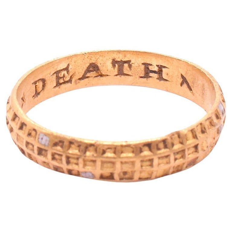 Renaissance era 22ct Poesy Ring With Inscription "Yours Till Death"