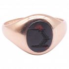 C1890 Bloodstone Signet Ring with Dexter Arm Embowed in Armor