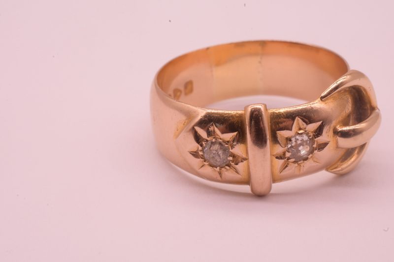 Antique 18K Buckle Ring Hallmarked 1915