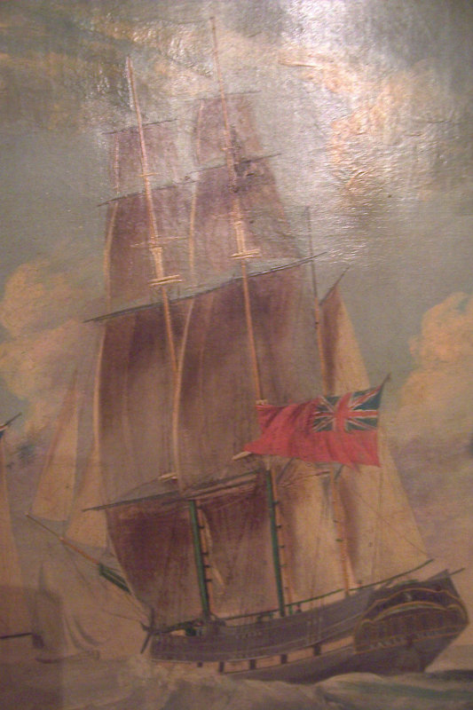 Ship's Portrait with Red Ensign - the 'Eagle Hull'