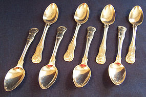 8 Sarah and John William Blake Georgian Sterling Spoons