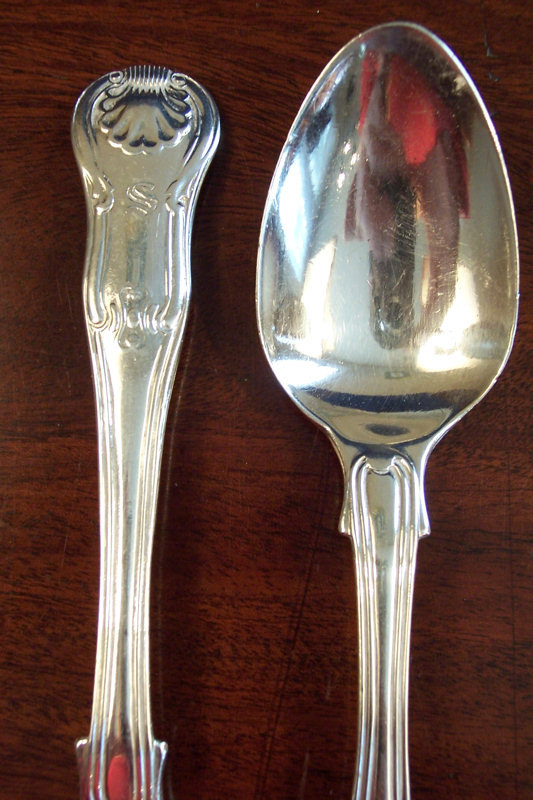 8 Sarah and John William Blake Georgian Sterling Spoons