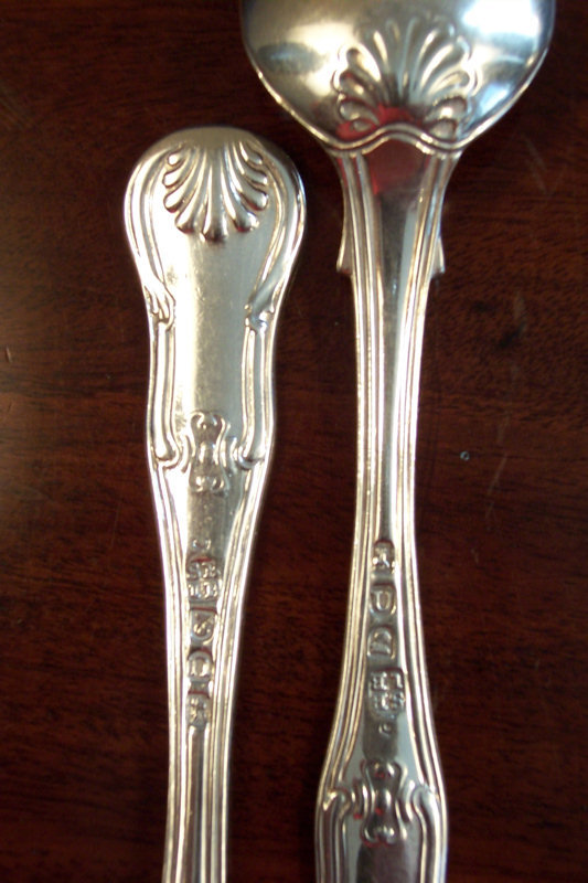 8 Sarah and John William Blake Georgian Sterling Spoons