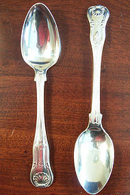 Two Fine Silver King's Pattern Spoons