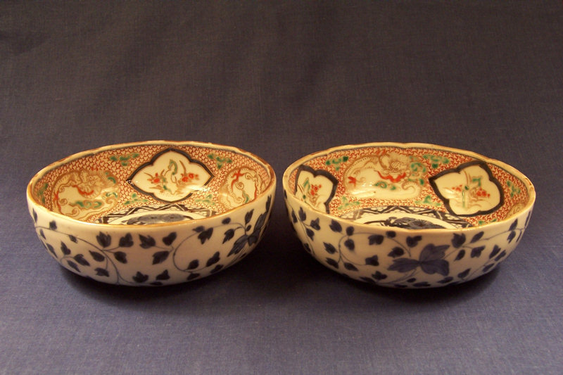 Another pair of Japanese Imari Porcelain Bowls Ca 1900
