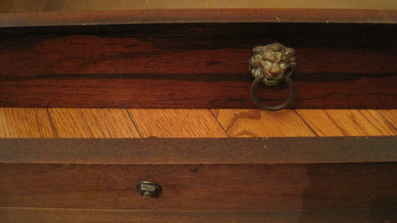 A Fine 19th C. Classical Two Drawer Rosewood Canterbury