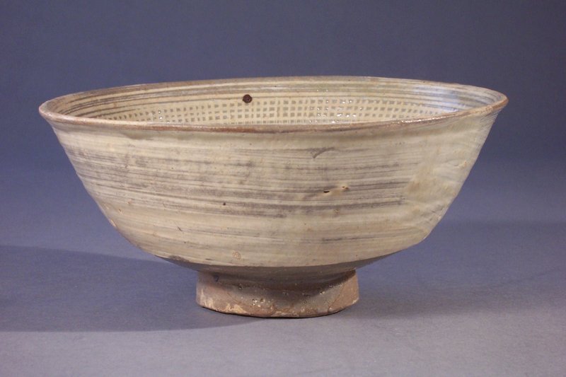 Korean, Joseon Dynasty White Slip Inlaid Punchong Bowl