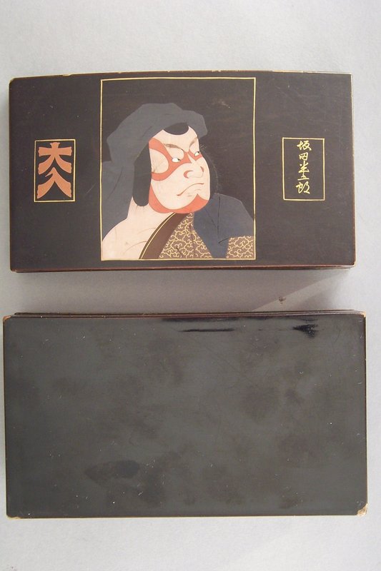 Lacquer Named Kabuki Actor Portrait Box, Daihachi Role