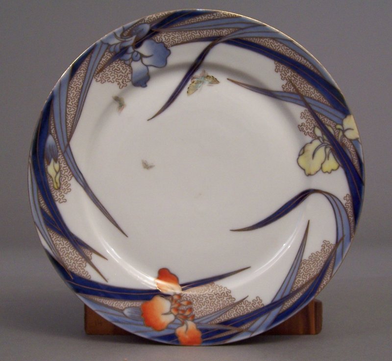 Fukagawa Iris pattern 8 3/8 inch salad plate