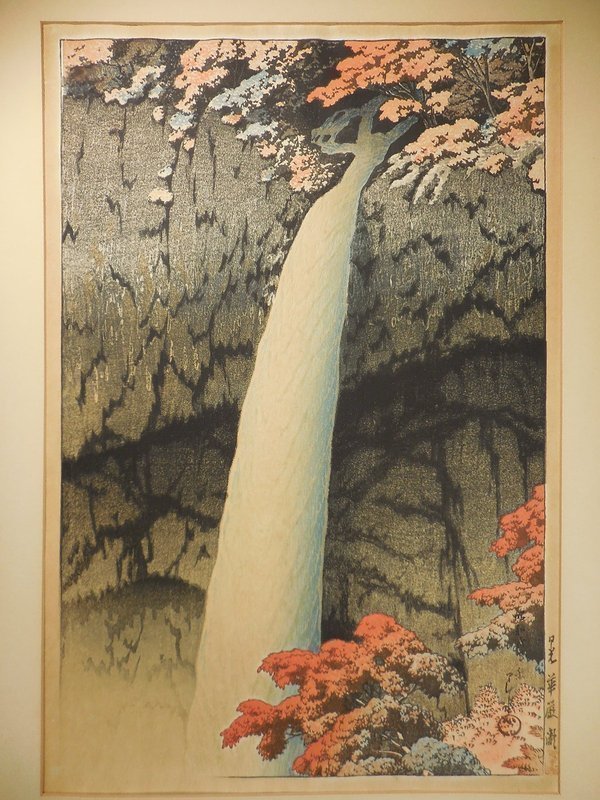 Kawase Hasui Woodblock Print, Kegon Falls in Nikko, 1927, Bijutsusha