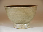 Korean Celadon Bowl, Raised Foot, Joseon Dynasty