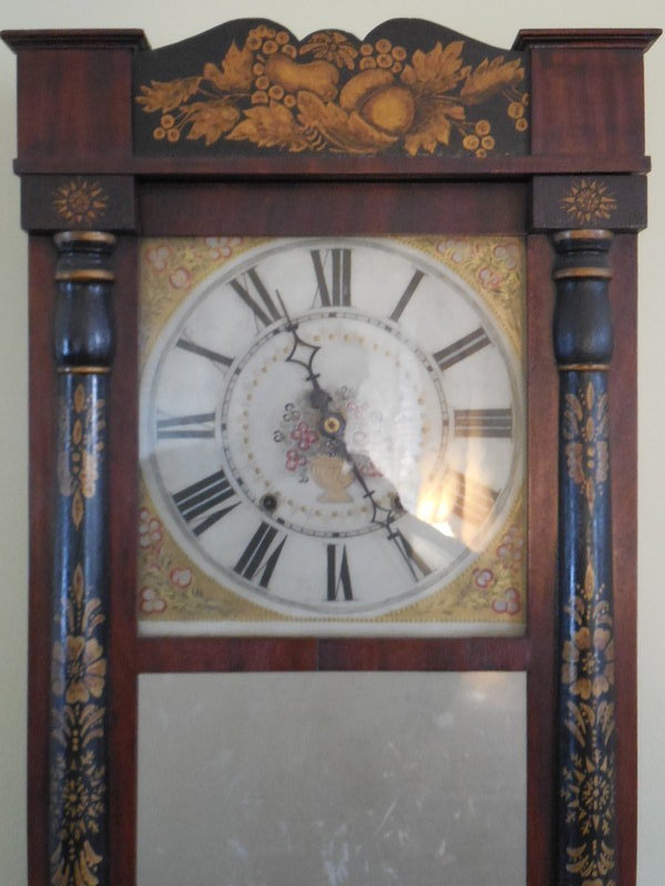 American Shelf Clock with Wood Works by Jerome's &amp; Darrow, Bristol CT