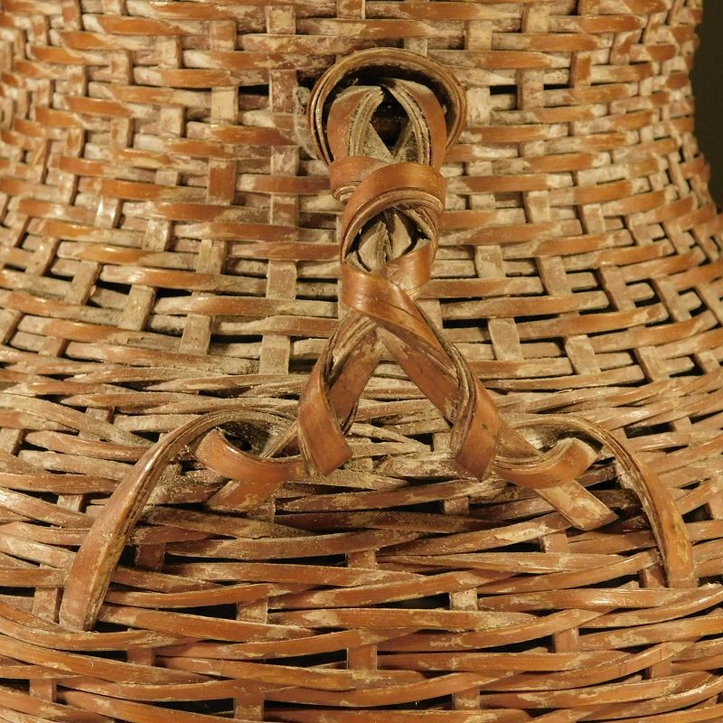 A Fine Little Japanese Woven Bamboo Reed Ikebana Basket