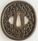 Edo Shoami, nanban influenced Hizen Yagami Mitsuhiro school iron tsuba