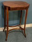 An elegant Federal mahogany sewing table. Replaced top and refinished.