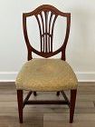 Hepplewhite mahogany shield back chair, wheatsheaf motif, circa 1800