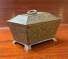 A finely worked Koftgari valuables box, Kashmir, 19th century
