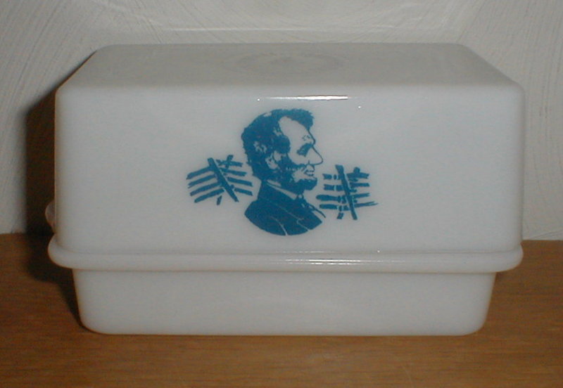 McKee &quot;Abe Lincoln&quot; 1 lb. Butter Dish