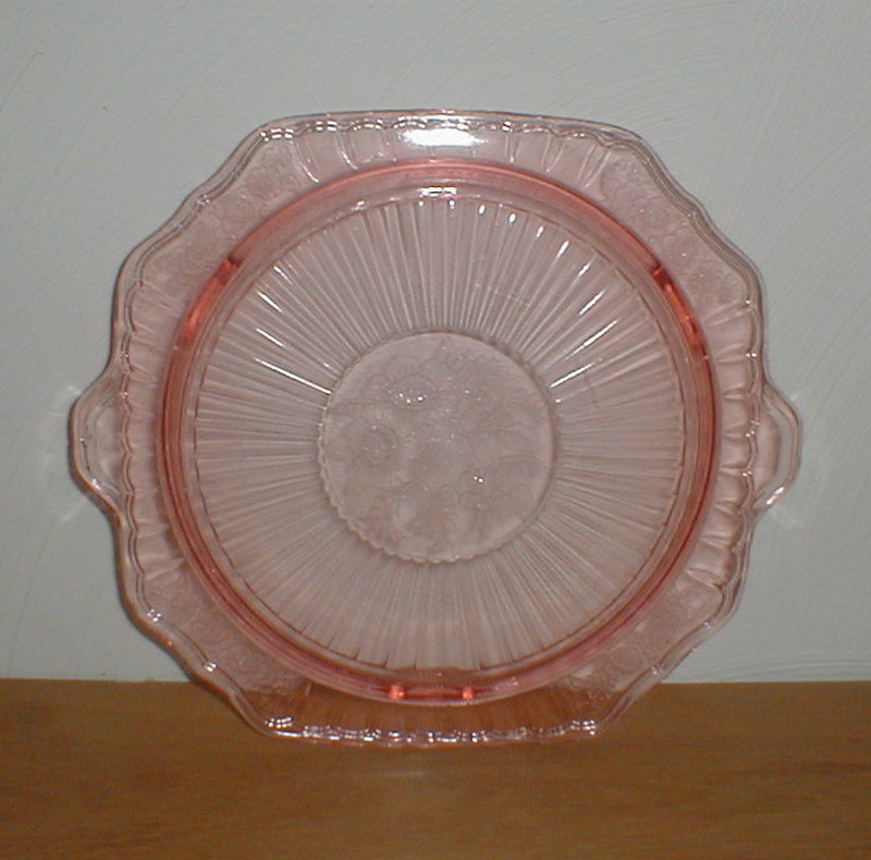 Pink Mayfair Footed Cake Plate