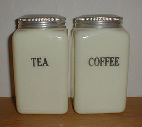 McKee Custard 28 oz. Tea & Coffee Canisters