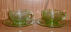 Green FLORENTINE #1 Cups & Saucers