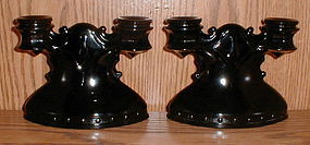 Mt. Pleasant black Double Branch Candle Holders