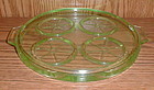 Green Depression 8 1/2" Tumbler Tray