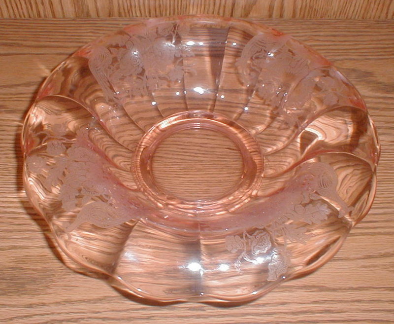 PEACOCK &amp; WILD ROSE 11&quot; Console Bowl - Pink