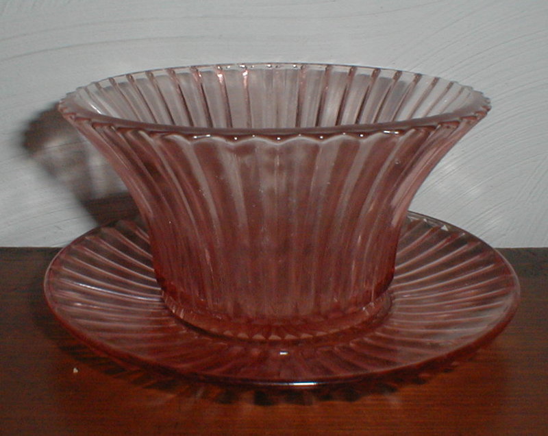 Pink Queen Mary 5&quot; Mayonnaise Bowl &amp; Underplate