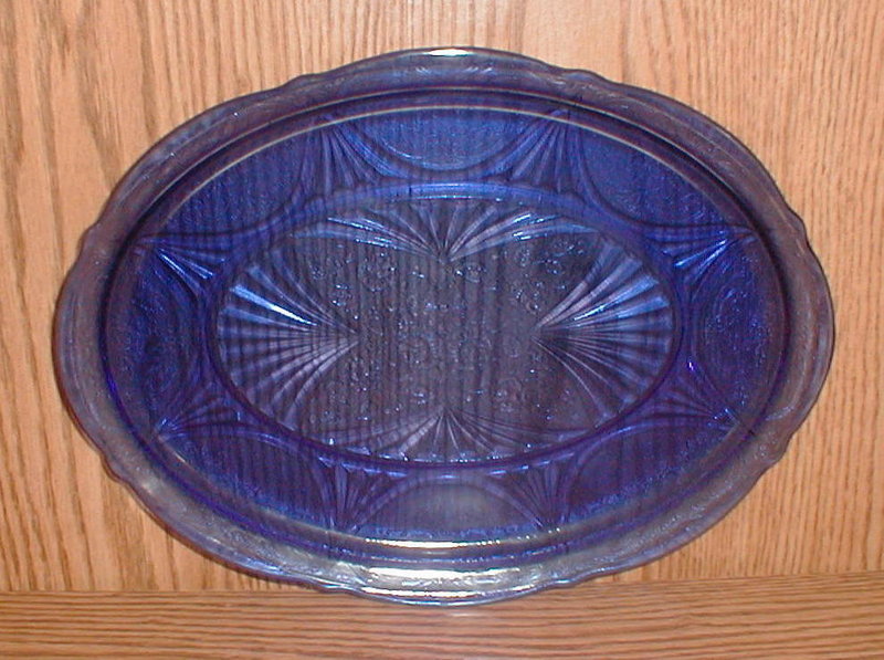 Cobalt ROYAL LACE 13&quot; Oval Platter
