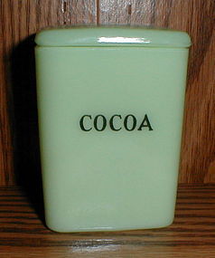 Jadeite Childs 3" Cocoa Canister