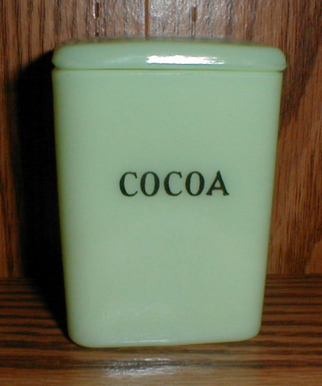 Jadeite Childs 3&quot; Cocoa Canister