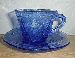 ROYAL LACE Cobalt Cups and Saucers