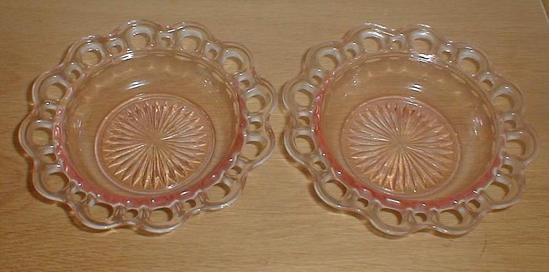 Old Colony - Lace Edge 6 3/8&quot; Cereal Bowls pink