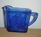 Cobalt CHEVRON Milk Pitcher