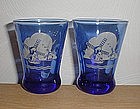 Cobalt WINDMILLS3 1/4" Heavy Bottom Tumblers