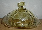 Amber PARROT Butter Dish VERY RARE